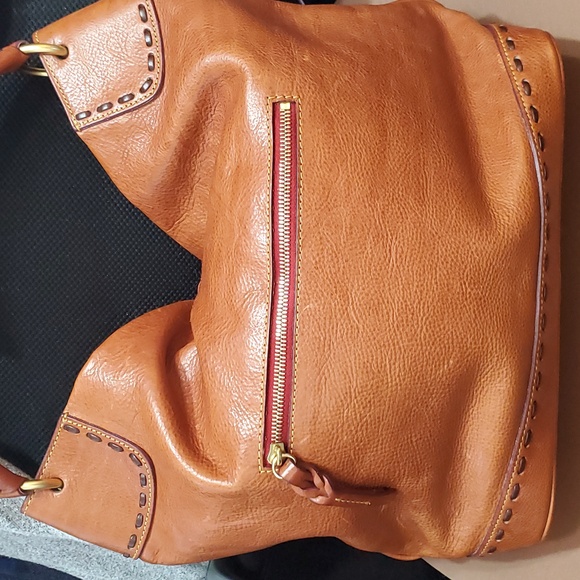 Dooney & Bourke Florentine Natural Toggle Whipstitch Bucket Bag - Picture 3 of 9